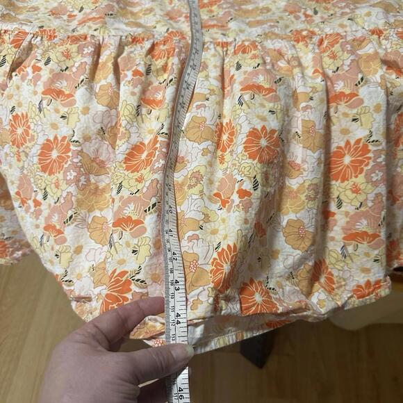 The Vermont Country Store Pinafore Flowy Dress Womens 1X Cotton Floral Pockets - Picture 11 of 11